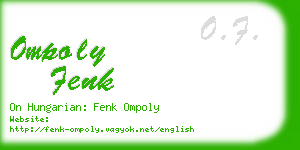 ompoly fenk business card
